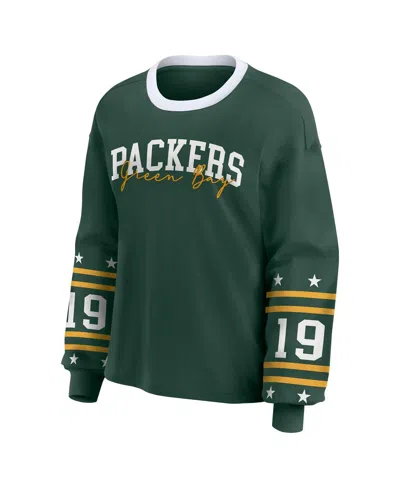 Wear By Erin Andrews Women's Green Green Bay Packers Plus Size Sport Long-sleeve T-shirt In Green
