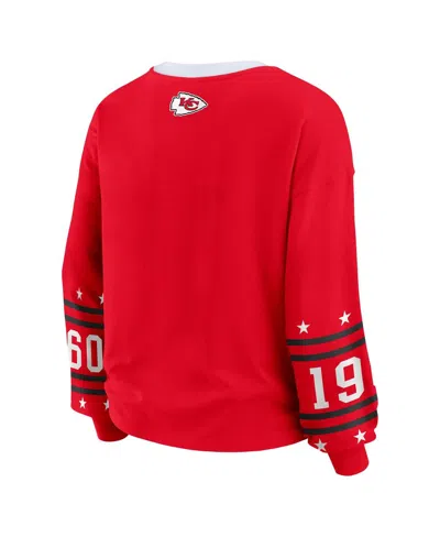 Wear By Erin Andrews Women's Red Kansas City Chiefs Plus Size Sport Long-sleeve T-shirt In Red