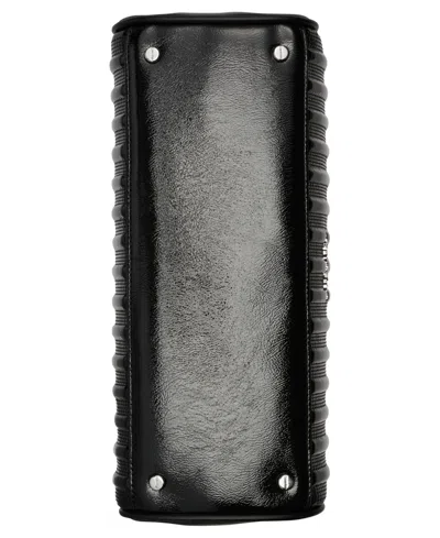 Calvin Klein Brigette Patent Piping East West Convertible Satchel In Multi