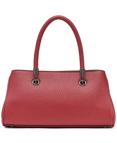 Calvin Klein Brigette East West Convertible Satchel In Red