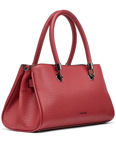 Calvin Klein Brigette East West Convertible Satchel In Red