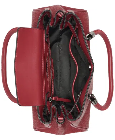 Calvin Klein Brigette East West Convertible Satchel In Red