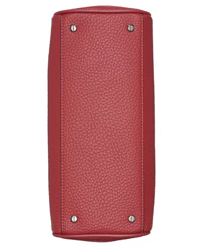 Calvin Klein Brigette East West Convertible Satchel In Red