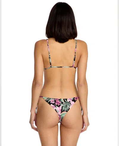 Volcom Women's Gritty Aloha Front Tie Tri Bikini Top In Multi