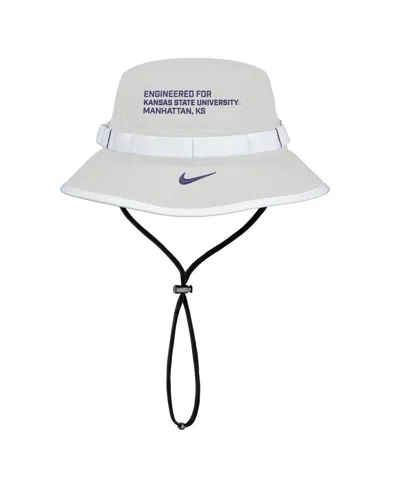 Nike Men's Gray Kansas State Wildcats 2025 On-field Boonie Performance Bucket Hat In White