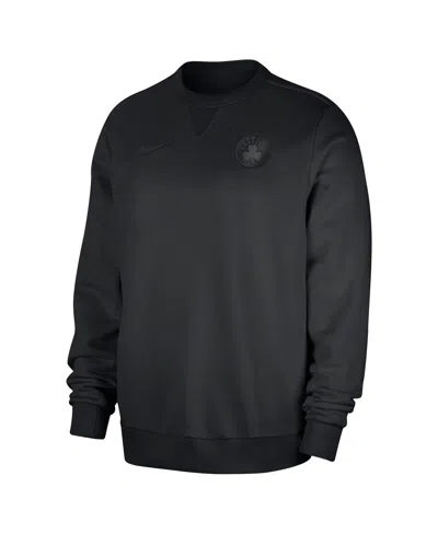 Nike Men's Black Boston Celtics Authentic Standard Issue Travel Performance Pullover Sweatshirt In Black