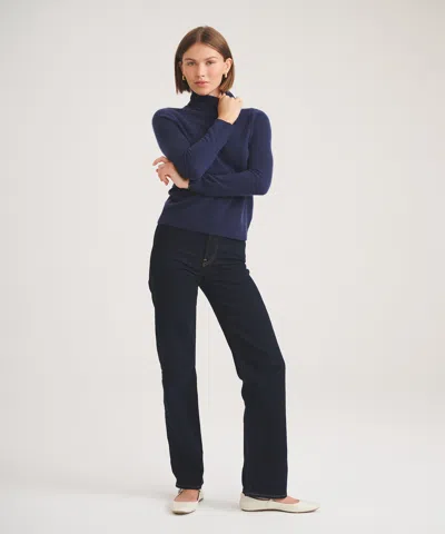 Naadam Basic Cashmere Turtleneck Sweater In Blue