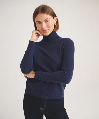 Naadam Basic Cashmere Turtleneck Sweater In Blue