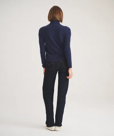 Naadam Basic Cashmere Turtleneck Sweater In Blue
