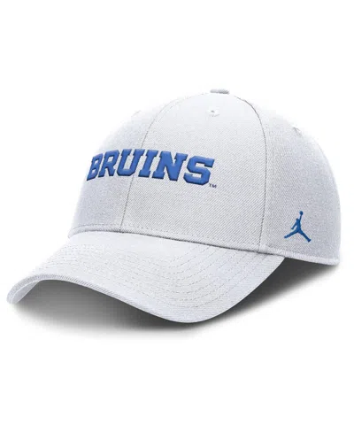 Jordan Men's Ucla On-field Rise Gameday  Brand Dri-fit College Trucker Adjustable Hat In White