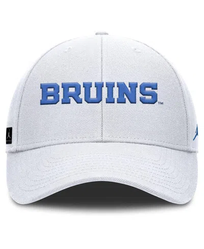 Jordan Men's Ucla On-field Rise Gameday  Brand Dri-fit College Trucker Adjustable Hat In White
