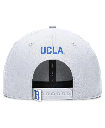 Jordan Men's Ucla On-field Rise Gameday  Brand Dri-fit College Trucker Adjustable Hat In White