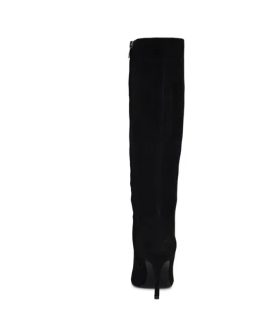 Nine West Women's Gerty Tall Pointy Toe Stiletto Boots In Black