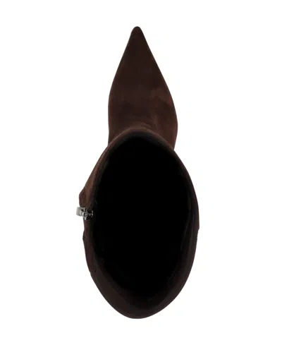 Nine West Wnricky-wc Womens Solid Leather Knee-high Boots In Brown