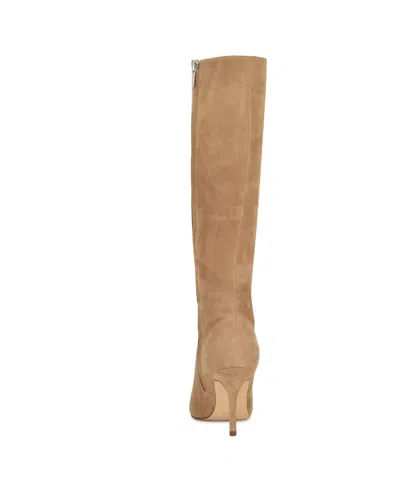 Nine West Gerty Pointed Toe Knee High Boot In Brown