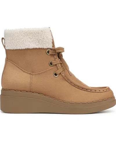 Lifestride Devon Wedge Winter Boot In Brown