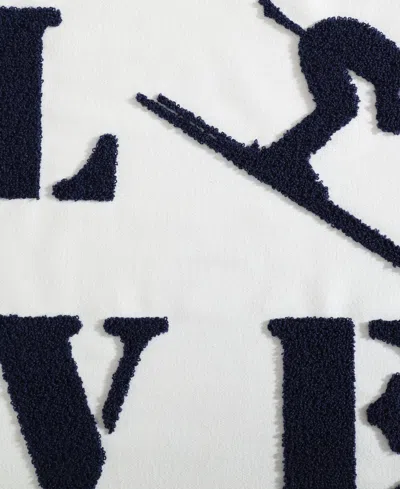 Eddie Bauer Love Ski Decorative Pillow, 20" X 20" In Multi