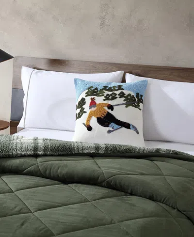 Eddie Bauer Ski Hills Decorative Pillow, 20" X 20" In Multi