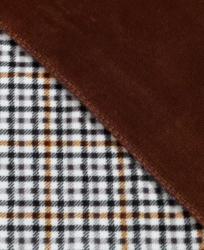 Eddie Bauer Printed Lush Flannel Throw, 70" X 60" In Multi