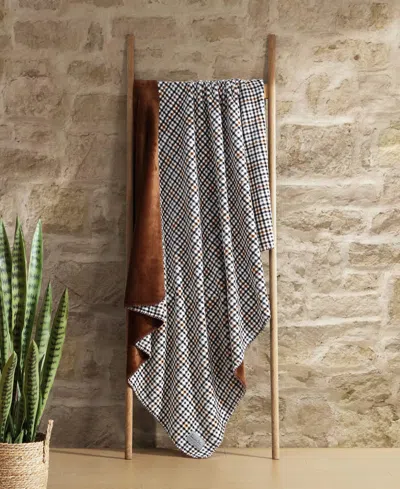Eddie Bauer Printed Lush Flannel Throw, 70" X 60" In Multi