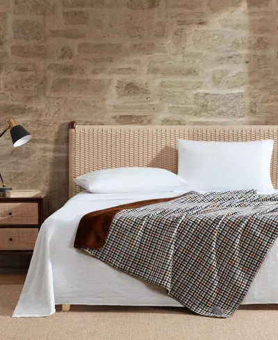 Eddie Bauer Printed Lush Flannel Throw, 70" X 60" In Multi