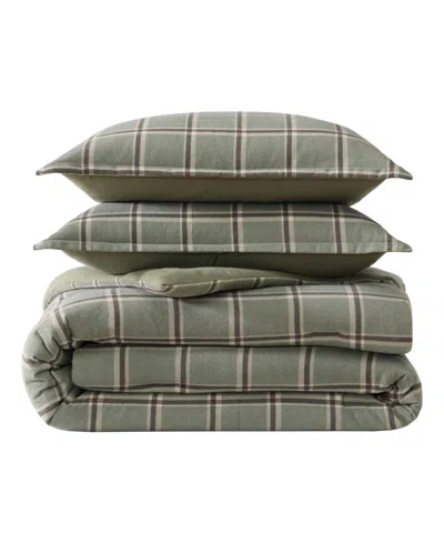 Eddie Bauer Alpine Plaid Printed Flannel 2-pc. Comforter Set, Twin In Green