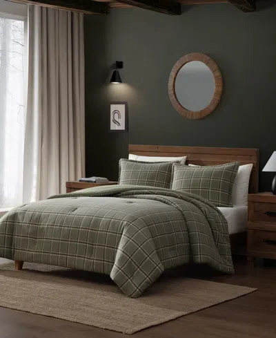 Eddie Bauer Alpine Plaid Printed Flannel 2-pc. Comforter Set, Twin In Green