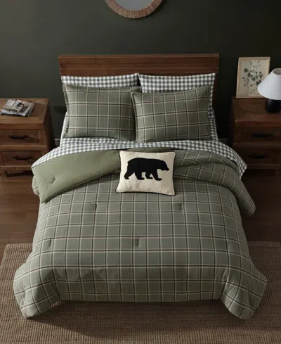 Eddie Bauer Alpine Plaid Printed Flannel 2-pc. Comforter Set, Twin In Green
