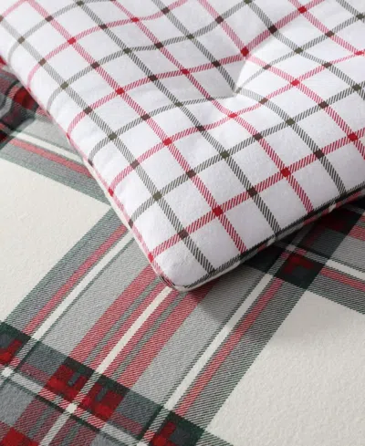 Eddie Bauer Serenity Plaid Printed Flannel 3-pc. Comforter Set, Full/queen In Multi