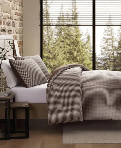 Eddie Bauer Harrison Cotton Reversible 3-pc. Comforter Set, King In Brown