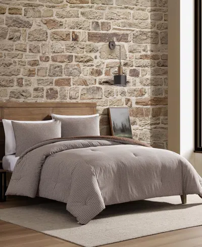 Eddie Bauer Harrison Cotton Reversible 3-pc. Comforter Set, Full/queen In Brown
