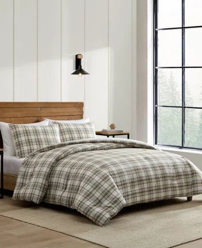 Eddie Bauer Ashland Plaid Cotton Reversible 2-pc. Comforter Set, Twin In White