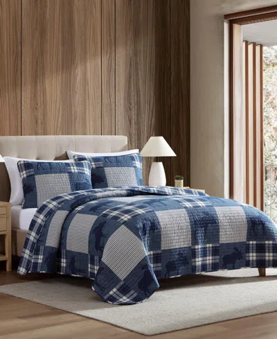 Eddie Bauer Moose Plaid Cotton Reversible 2-pc. Quilt Set, Twin In Multi
