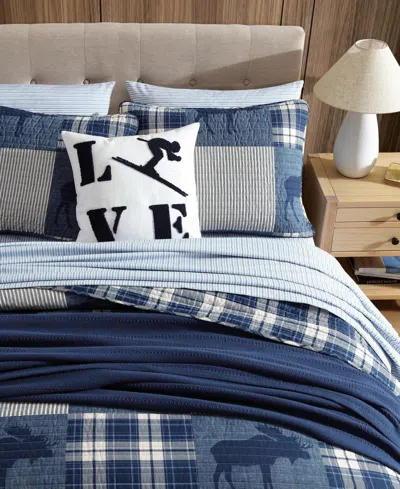 Eddie Bauer Moose Plaid Cotton Reversible 2-pc. Quilt Set, Twin In Multi