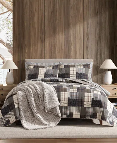 Eddie Bauer Antique Cotton Reversible 3-pc. Quilt Set, King In Multi