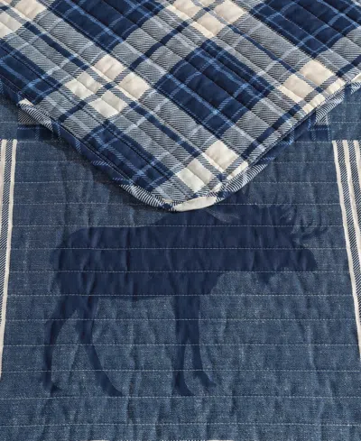 Eddie Bauer Moose Plaid Cotton Reversible 2-pc. Quilt Set, Twin In Multi