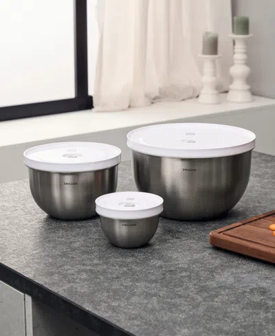 Zwilling Fresh And Save 3 Piece Stainless Steel Vacuum Bowl Set In Silver