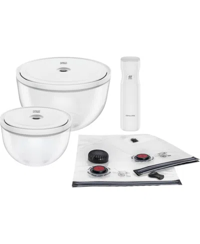 Zwilling Fresh And Save Glass Vacuum Bowl Starter Set In White