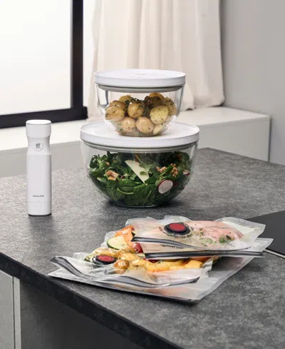 Zwilling Fresh And Save Glass Vacuum Bowl Starter Set In White