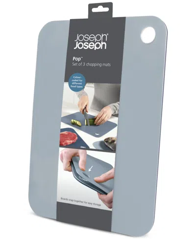 Joseph Joseph Pop Chopping Mats, Set Of 3 In Blue
