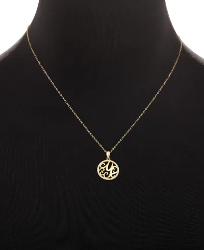 Giani Bernini Cubic Zirconia Pave Monogram Q Pendant 18" Necklace In 18k Gold Over Sterling Silver, Created For Ma In Gold