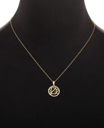 Giani Bernini Cubic Zirconia Pave Monogram Q Pendant 18" Necklace In 18k Gold Over Sterling Silver, Created For Ma In Gold