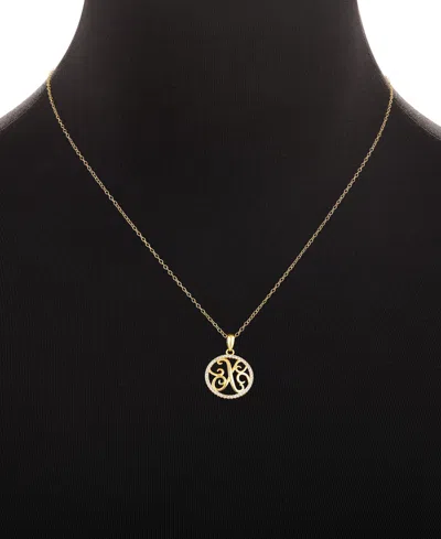 Giani Bernini Cubic Zirconia Pave Monogram Q Pendant 18" Necklace In 18k Gold Over Sterling Silver, Created For Ma In Gold