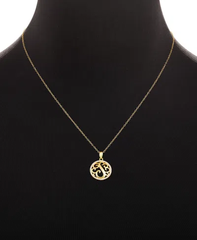Giani Bernini Cubic Zirconia Pave Monogram Q Pendant 18" Necklace In 18k Gold Over Sterling Silver, Created For Ma In Gold