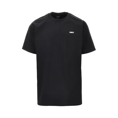 Obey Man T-shirt Black Size Xl Cotton In Black