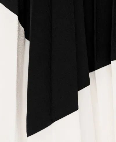 Mango Pleated Asymmetric Skirt Black In Black