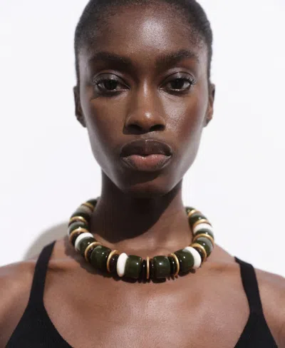 Mango Women's Knitted Crop Top In Black