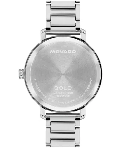 Movado Bold Evolution 2.0 Crystal-embellished 34mm Watch In Metallic