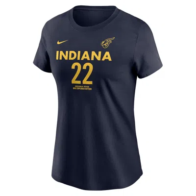Nike Caitlin Clark Navy Indiana Fever 2024 Wnba Draft Explorer Edition Player Name & Number T-shirt In Blue