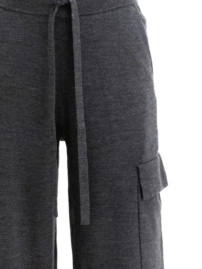 P.a.r.o.s.h Drawstring Cargo-pockets Trousers In Gray